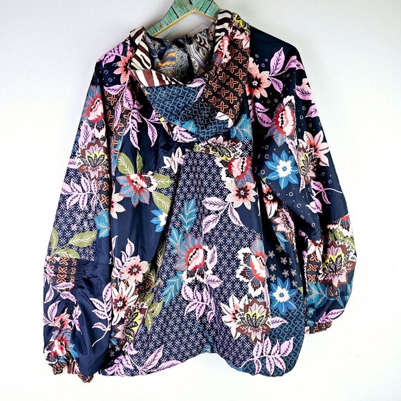 Johnny Was Harmon Jacket Reversible, Multi-Pattern, Rain Jacket, Hooded, Lg, NWT - Picture 5 of 15